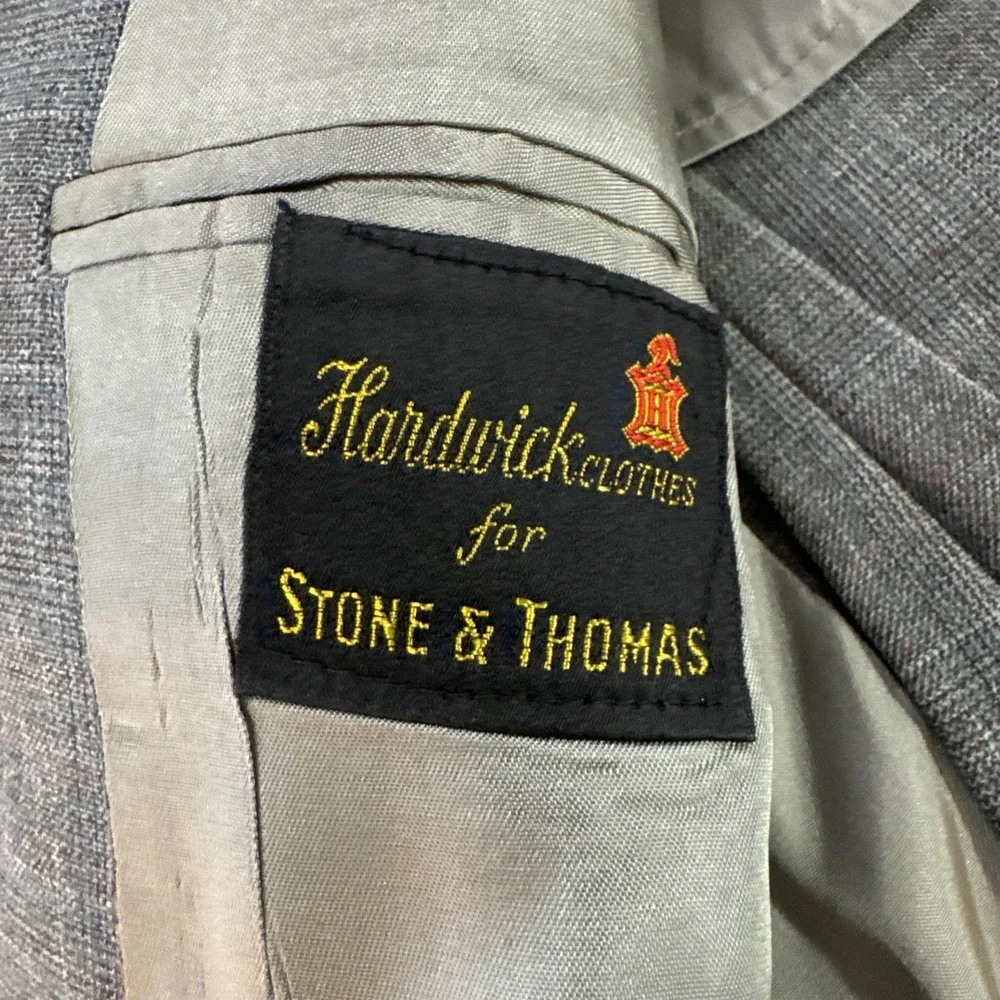 VTG Hardwick Sport‎ Coat Blazer Sz 42R Gray Red Plaid Wool Blend Jacket USA Made